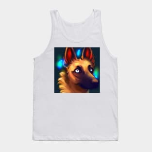 Cute Belgian Shepherd Drawing Tank Top